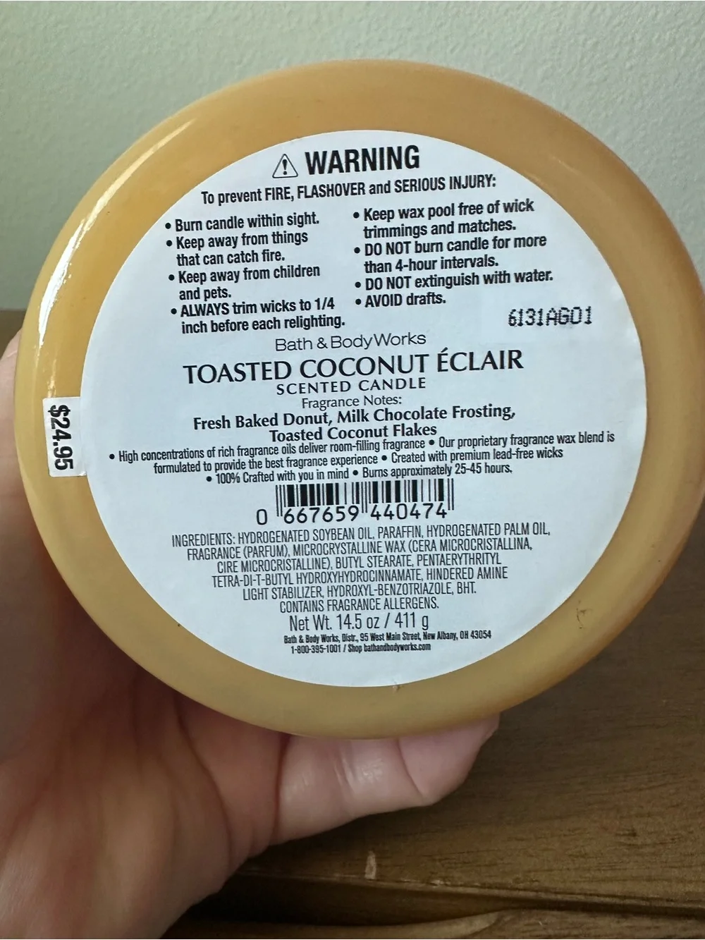 X2 Bath & Body Works Toasted Coconut Éclair 3 wick candles NEW